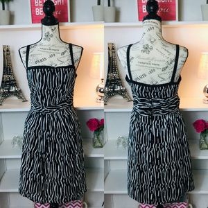 Ann Taylor LOFT Black/White, Midi Dress